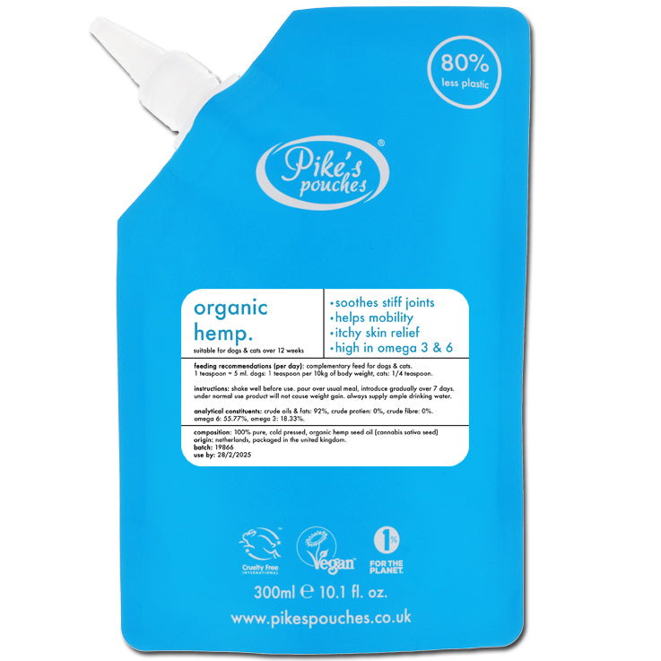 Organic Hemp Seed Oil for Dogs & Cats